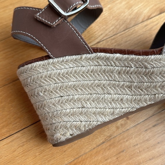 Sam Edelman Dimitree Putty Dark Ankle Strap Espadrille Wedges - Picture 7 of 7